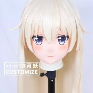 C-58-64 Customize Full Head Resin Cartoon Cosplay Japanese Character Anime Role Play Crossdress Kigurumi Mask With Back Shell