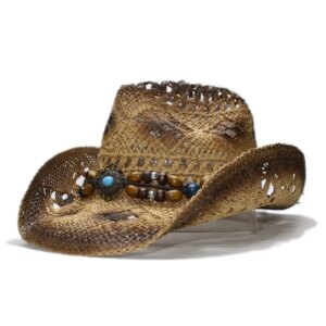Men and women change sunshade hat outdoor travel cowboy casual