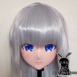 (RB32916)Customize Lockable Full Head Resin Cartoon Cosplay Japanese Character Anime Role Play Kigurumi Mask With Back Shell
