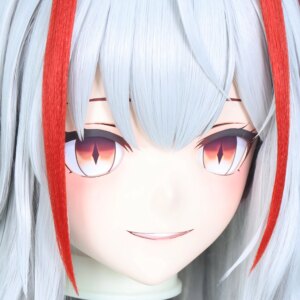 Customize Character Female/Girl Resin Kig Full Head With Lock Anime Cosplay Japanese Anime Kigurumi Mask