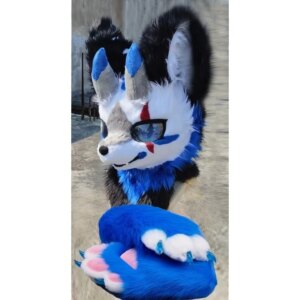 Fursuit Long Fur Husky Fox Mascot Head Party Halloween Fur Cosplay