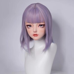 OR Customize Half Head Sweet Girl Resin Crossdress Japanese Cartoon Anime Female Cosplay Kigurumi Doll Mask Drag Queen