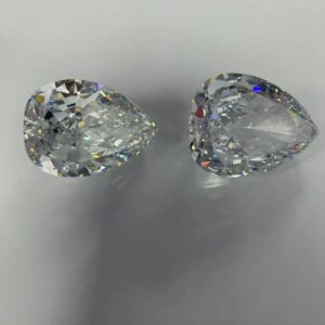 Super pear shaped ice cut zircon synthesis cubicite transparent ice cut high carbon dril