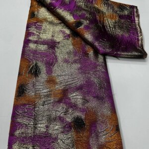 2024 High Quality African Nigerian Tulle Lace Fabric Organza Embroidery Guipure Party Dress Brocade Jacquard 5Yard