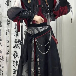 Hanfu embroidery Chinese style less sense of trouser skirt wear suit