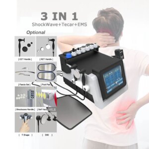 3 In 1 Smart Tecar Ems shock Wave Physiotherapy Machine Muscle Massagers For Pain Relief Body Sculpt Ed Treatment