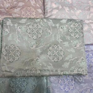 Yarn-Dyed Flower Kweichow Moutai Jade Hare 100 Silk 140 Door Width New Chinese Fabric Coat Dress Bed Cover Cloth