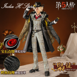 Irelia H Identity V Prospector Night Owl Disciple cosplay costume for man cow hat trench halloween party costumes gift