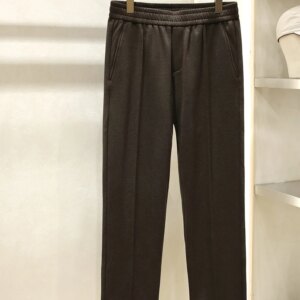 New elegant comfortable breathable business home men elastic waist small straight leg casual pants