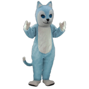 Custom Blue Cat Mascot Costume Adult Size Theme Carnival Party Cosply Mascotte Outfit Suit Fancy Dress EMS FREE SHIP SW980