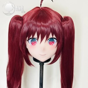 (AL407)Customize Character Crossdressing Female/Girl Resin Full/Half Head With Lock Anime Cosplay Japanese Animego Kigurumi Mask