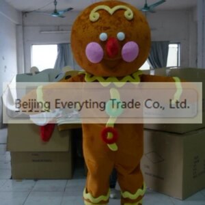 New Adult Hot Sale Foam Plush Gingerbread Man Fancy Cartoon Mascot Costume Plush Christmas Fancy Dress Halloween Mascot Costume