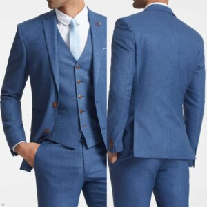 Men’s Business Suit Groom Wear Slim Fit Wedding Blazer Tuxedos Formal Prom Pants 3 Pieces Jacket Vest Pants