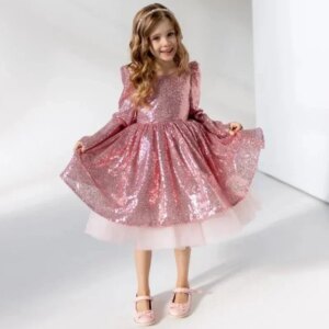 Pink Flower Girl Dresses Tulle With Bow Feather Short Sleeve For Wedding Birthday Party Banquet Holy Communion Gown Customized