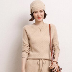 High Quality Soft Glutinous Sweater 2024 Autumn and Winter New Women’s Loose round Neck Solid Color Long Sleeve Pullover