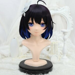Customize Character Female/Girl Resin Kig Full Head With Lock Anime Cosplay Japanese Anime Kigurumi Mask
