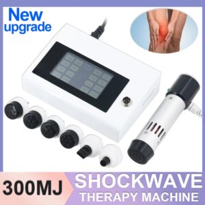 Shockwave Therapy Machine With 7 Massage Heads Effective For ED Treatment Relief Sport Injury Pain 300MJ Shock Wave Equipment