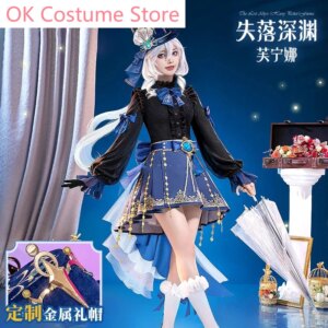 Genshin Impact Furina The Lose Abyss Game Suit Gorgeous Lovely Uniform Cosplay Costume Halloween Party Role Play Outfit