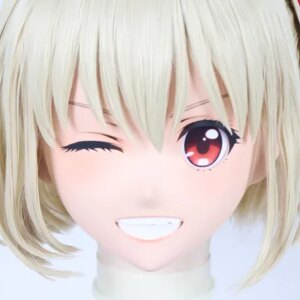 (C-20)Customize Character Resin Full Head With Back Shell Japanese Animego Cosplay Crossdressing Anime Kigurumi Mask With Lock