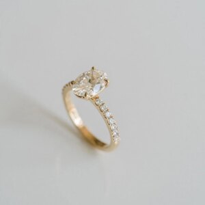 1.5CT D Color VS1 Oval Cut 14K Yellow Gold Lab Grown Diamond Engagement Wedding Ring CVD HPHT Lab diamond With IGI certificate
