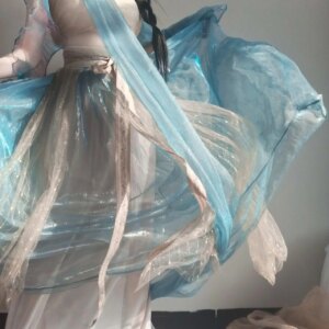 Hanfu Han Improved Fairy Tale Blue Desert