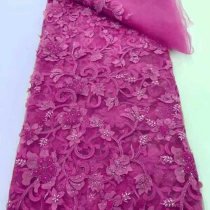 High Quality African Sequins Lace Fabric 2025 Embroidered Tull French Beaded Mesh for Women Wedding Party Dresses