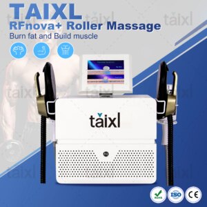 Taixl New Desktop RF Body Shaping Machine Roller Fat Reduction And Magnetic Slimming EMS Body Shaping And Weight Loss White