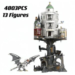 Hot Toys 4803Pcs Gringots Building Blocks Bricks Ironbelly Dragon moc76417 Castles Toys Gifts Kits For Boys Adult Christmas gift