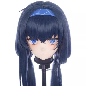 Full headband lockHandmade Customize Cartoon Character BJD Cosplay Kigurumi Mask Resin Japanese Anime Kigurumi Masks