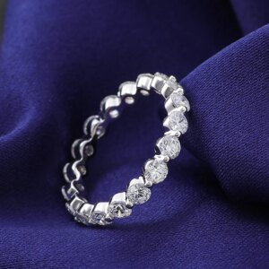 Provence Eternity Rings 10K 14K 18KGold DEF/VS Lab Grown Diamonds Rings for Women full band Classic Finger Personalized Custom