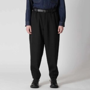 YOJI OOAK Original Design Black Loose Conical Pants Handsome Versatile Pants Wool Comfortable Pants Men