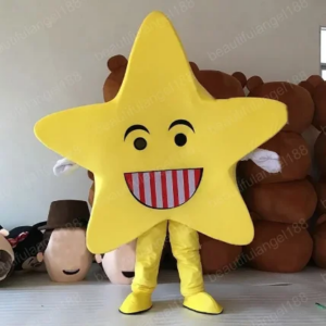 New Adult Hot Sale Foam Yellow Star Doll Fancy Cartoon Mascot Costume Plush Christmas Fancy Dress Halloween Mascot Costume
