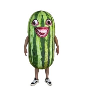Adult Watermelon Cosplay Costume Funny Halloween Suit Woman Man Jumpsuit Carnival Disguise Wearin Show Party Clothes Fancy Dress