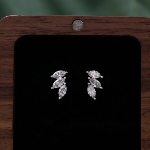 Provence 10K/14K/18K Gold Marquise Diamond Earrings HPHT DEF color Lab Grown Diamond Stud Earrings Luxury Wedding Party Jewelry