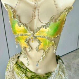 Ziwu Design Elf Tribe Cosplay Sexy Bra Handmade 3D Printed Soft Adhesive Butterfly Dream Bra Cos