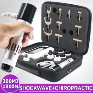 Shockwave Therapy Machine 300MJ For Erectile Dysfunction Pain Relief Chiropractic Adjust Tools 17Heads Electric Correction Gun
