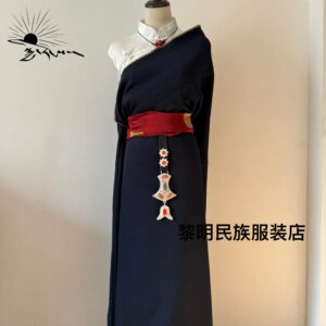 Winter Composite Tibetan Robe Versatile New Fleece-lined Women’s Clothing