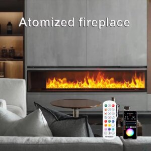 Modern interior decoration atomizing fireplace with 3D flame water mist smart electric steam fireplace ecological fireplace