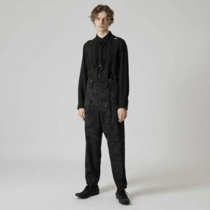 YOJI OOAK Original Design Longwen Western Pants Fashion Wool Pants Pattern Casual Chinese Style Slimming Men’s Pants