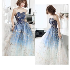 2025 New Elegant Prom Wedding Dresses With Gold Printed Tailored Neckline Fashion Long Gown Formal Evening Party Dress Vestidos