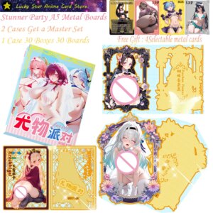 Stunner Party A5 Metal Boards New Goddess Story Card Character Albedo Nezuko Rem Nami Anime Swimsuit Party Doujin Toy Hobby Gift