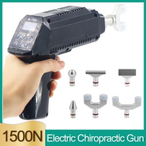 Electric Chiropractic Gun 1500N Massage Tools 6Heads Spine Correction 30 Levels Of Strength Cervical Adjustable Massager 2025