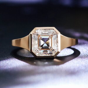Provence Luxury Classic Ring 18KGold DE/VS IGI Lab Grown Diamonds 3ct Asscher cut Ring for Women men Personalized Custom