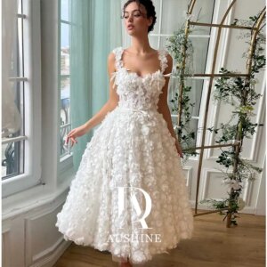 Aushine Customized Birthday Evening Dress Ankle Length Sleeveless Summer Elegant Wedding Party Gowns For Women Arab 2024Fu