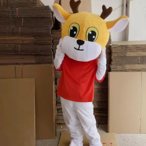 New Adult Hot Sale Foam Cute deer Cartoon Mascot Costume Plush Christmas Fancy Dress Halloween Mascot Costume