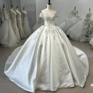 Customized Elegant White Women’s Strapless Wedding Dresses Silk Applique Bridal Gowns A-Line Dresses vestidos novias boda