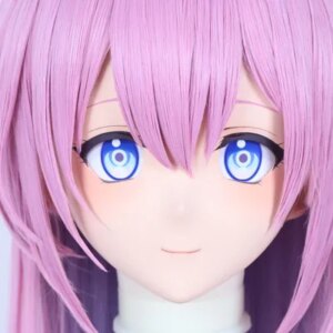 (C-04)Customize Character Resin Full Head With Back Shell Japanese Animego Cosplay Crossdressing Anime Kigurumi Mask With Lock