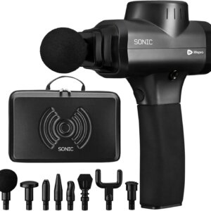 Massage Gun Deep Tissue, Muscle Gun,Percussion Gun for Athletes, includes 8 Massage Heads, 5 Speed
