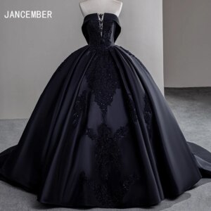 Quinceanera Dresses Ball Gown Strapless Black Sleeveless Sweet 16 Dress Celebrity Party Gowns Graduation vestido de 15 años