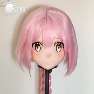 (AL44)Customize Character Crossdressing Female/Girl Resin Full/Half Head With Lock Anime Cosplay Japanese Animego Kigurumi Mask